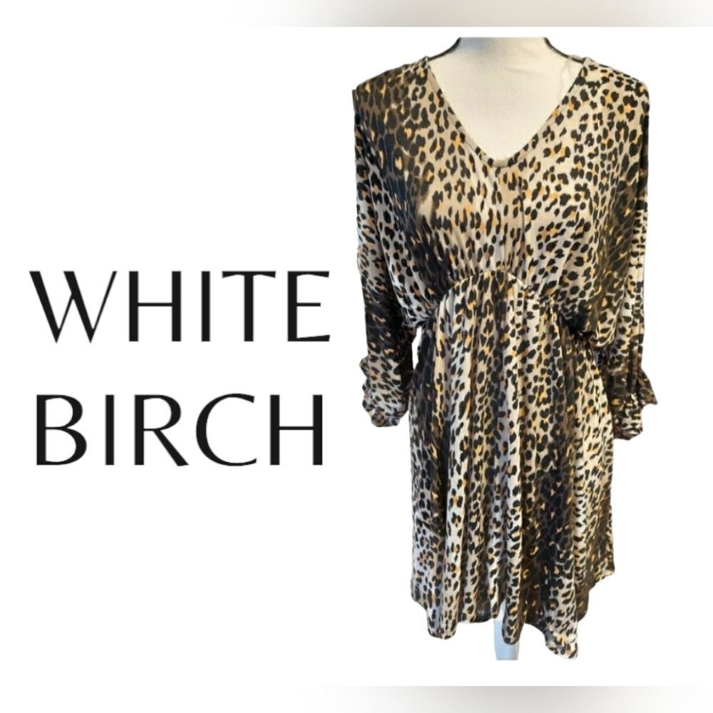 White Birch dress Animal print womens Size medium